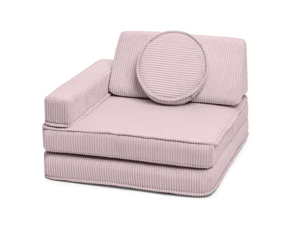Levně Rozkládací pěnové křeslo z manšestru ARMCHAIR Zvolte barvu: Světle růžová