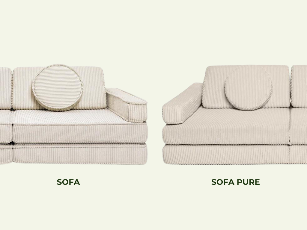 Velký multifunkční skládací bunkr z manšestru SOFA PURE Zvolte barvu: Krémová (obrázek 8)
