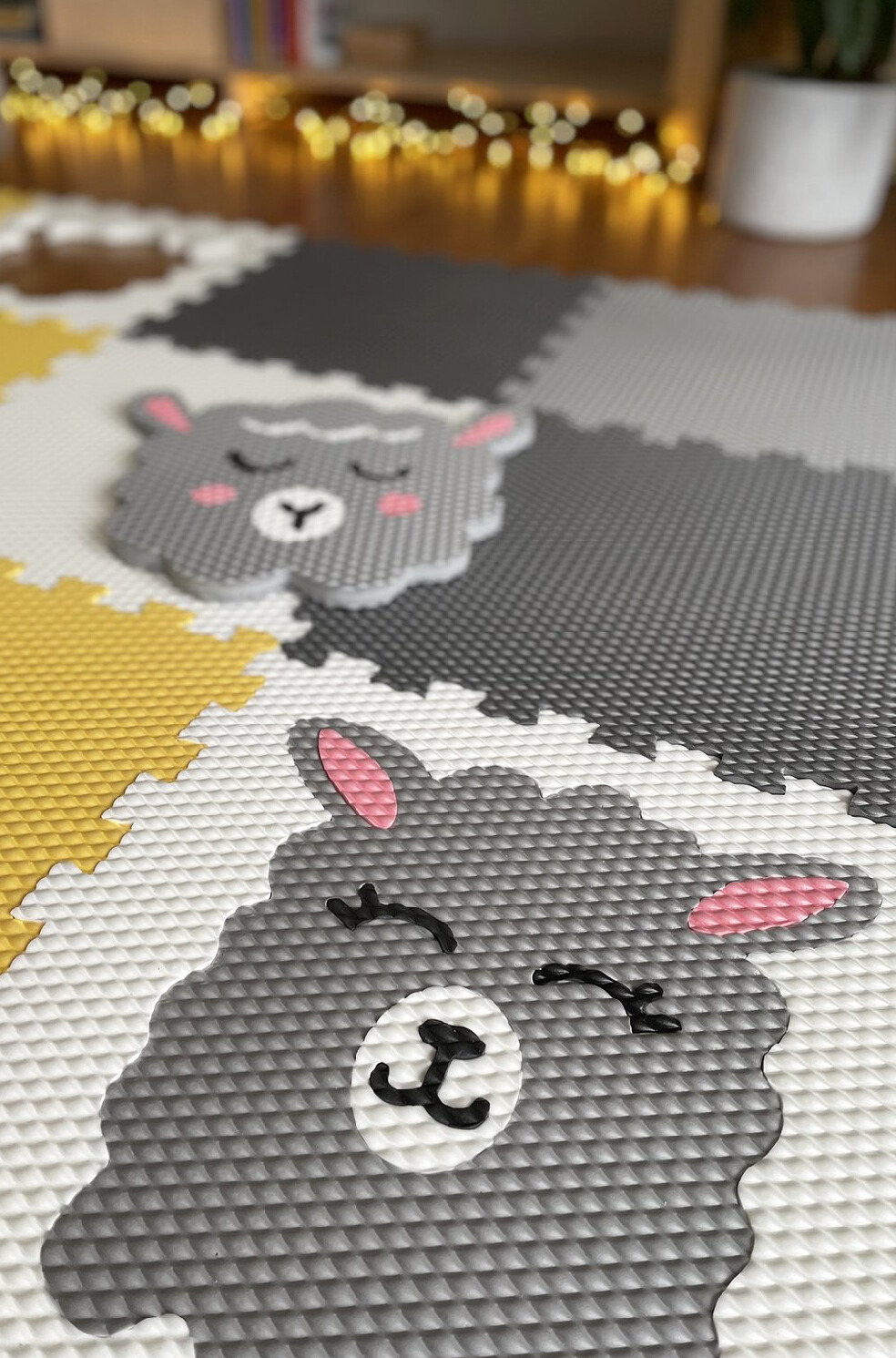 Pěnová podlaha puzzle 12 dílů BERÁNEK A LAMA (obrázek 3)