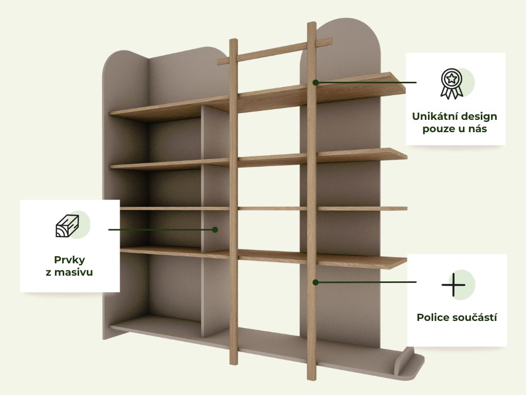 Designový regál s policemi BLOOM (obrázek 3)