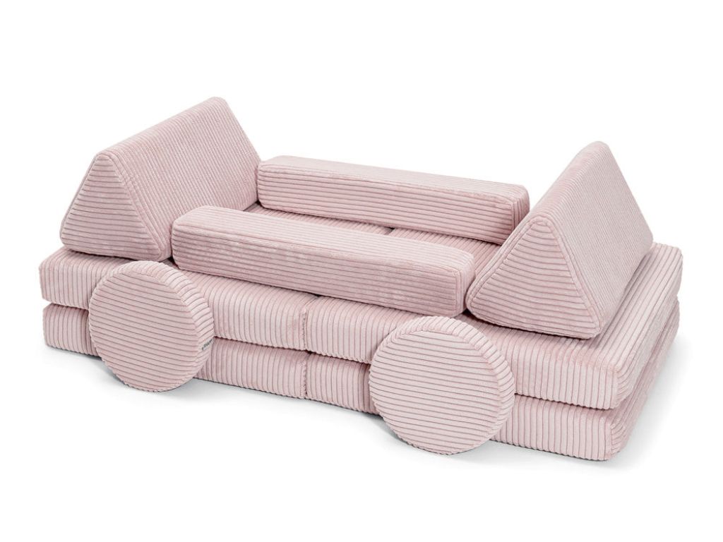 Levně Skládací pěnová pohovka SOFA MINI z manšestru Zvolte barvu: Světle růžová