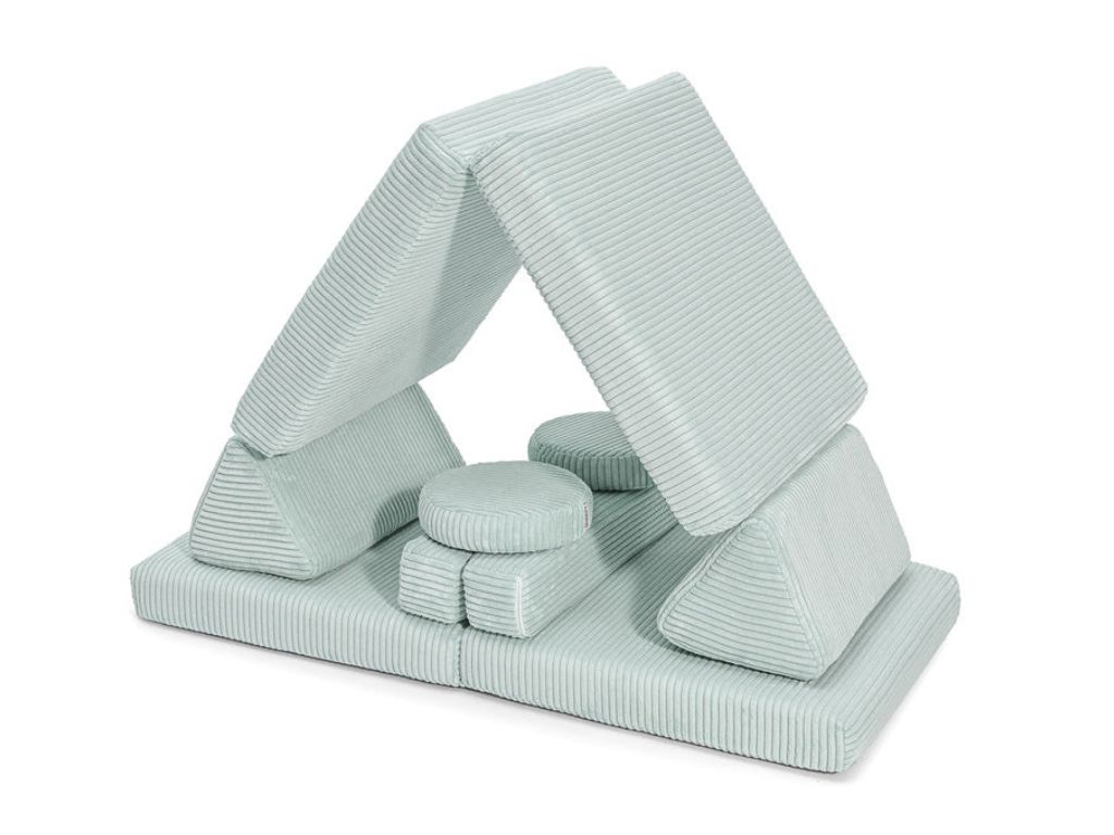Levně Skládací pěnová pohovka SOFA MINI z manšestru Zvolte barvu: Světle zelená