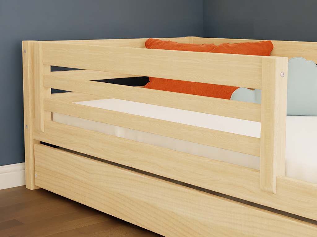 Levně Benlemi Bezpečnostní zábrana HOLDY Zvolte barvu: Béžová, Zvolte rozměr: 127 cm (pro postele o délce 180-200 cm)