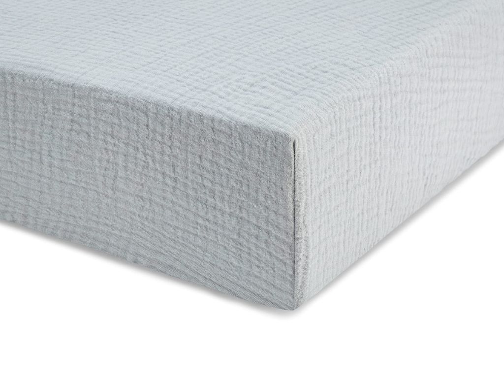 Levně Jednolůžkové prostěradlo z mušelínu 90x200 cm Zvolte barvu: Světle šedá