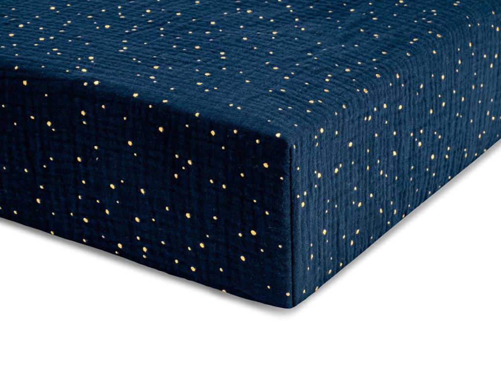 Levně Jednolůžkové prostěradlo z mušelínu 90x200 cm Zvolte barvu: Modrá