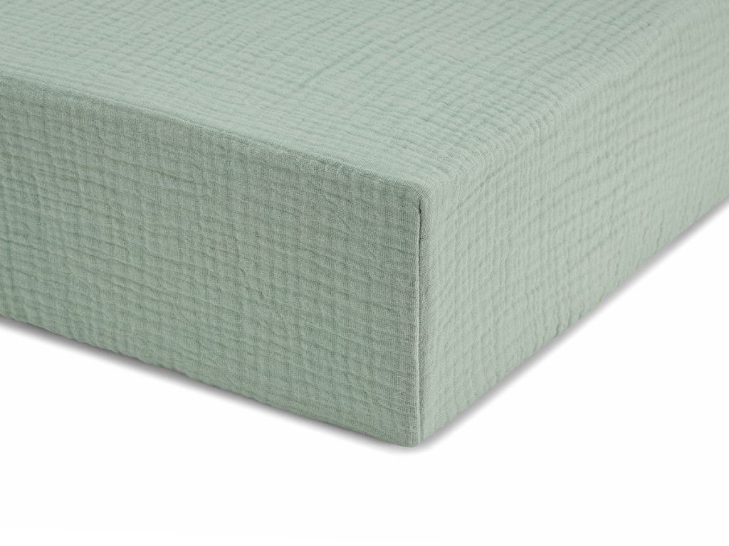 Levně Jednolůžkové prostěradlo z mušelínu 90x200 cm Zvolte barvu: Zelená