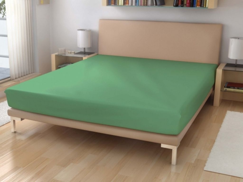 Levně Jednolůžkové prostěradlo z bavlněného froté Zvolte barvu: Olivová, Zvolte rozměr: 120 x 200 cm