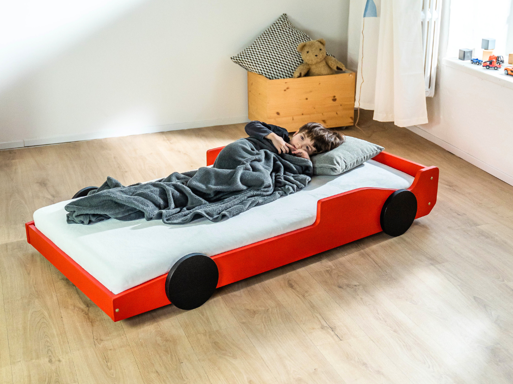 Benlemi Dětská auto postel ve tvaru formule SPEEDY Zvolte barvu: Transparentní - černá, Zvolte rozměr: 80x160 cm (obrázek 6)