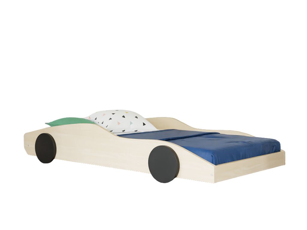 Benlemi Dětská auto postel ve tvaru sporťáku DRIFTY Zvolte barvu: Transparentní - černá, Zvolte rozměr: 80x160 cm