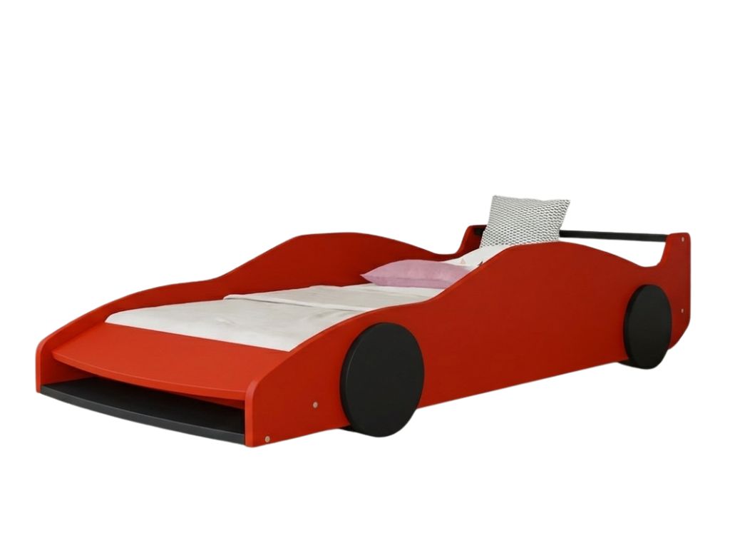Benlemi Dětská auto postel ve tvaru FERRARI F40 80x160 cm Zvolte barvu: Červená - černá