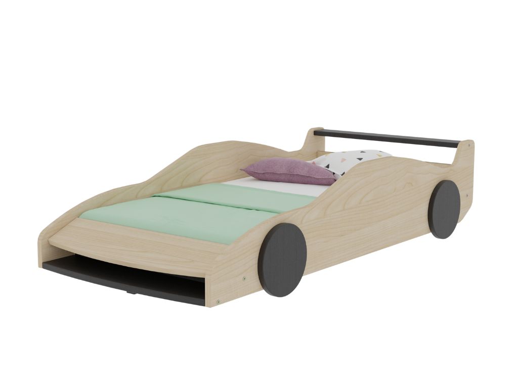 Benlemi Dětská auto postel ve tvaru FERRARI F40 80x160 cm Zvolte barvu: Transparentní - černá