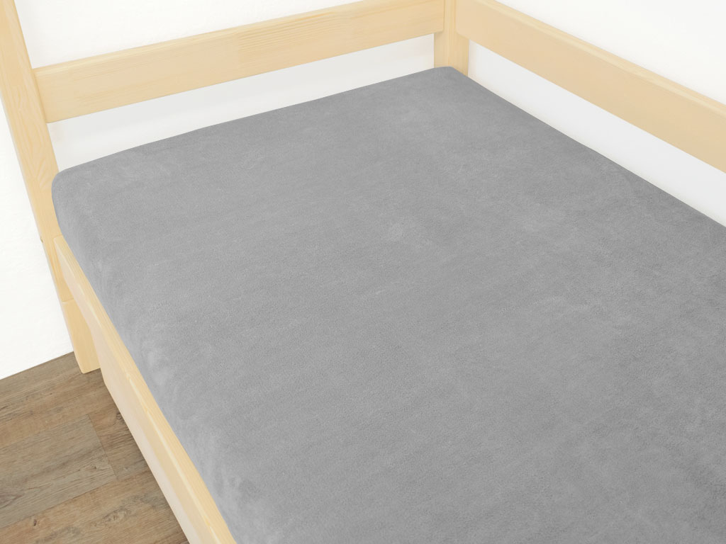 Benlemi Jednolůžkové prostěradlo z mikroplyše ŠEDÉ Zvolte rozměr: 90 x 160 cm
