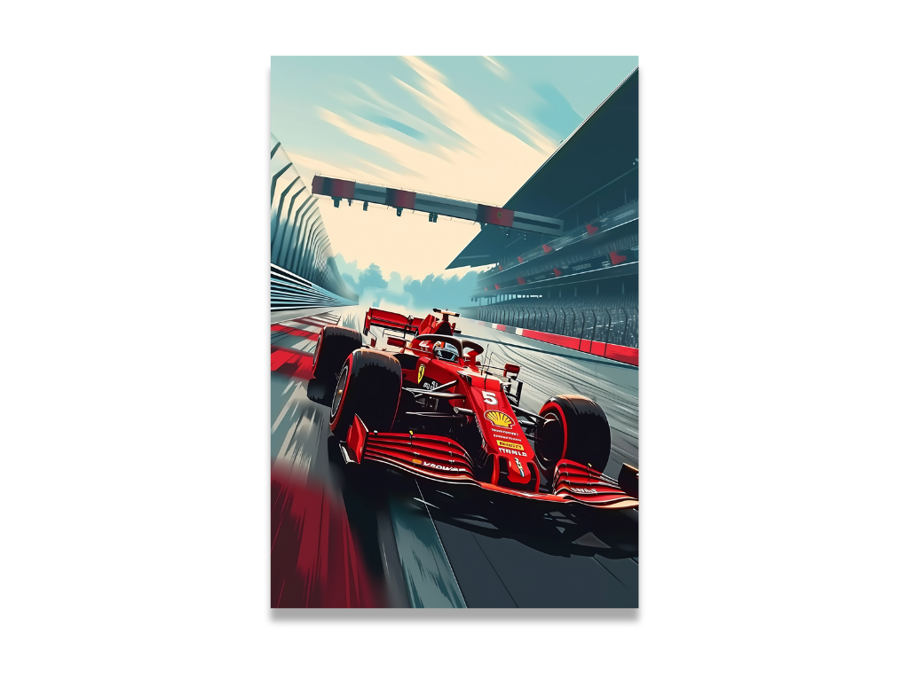 Levně Benlemi Obraz na plátně na stěnu do dětského pokoje ZÁVODY FORMULÍ Zvolte rozměr: 30 x 30 cm
