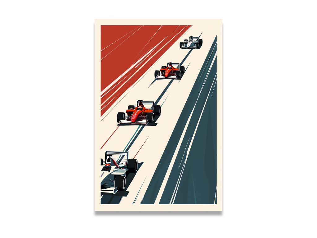 Levně Benlemi Obraz na plátně pro děti s motivem ZÁVODNÍ FORMULE Zvolte rozměr: 30 x 30 cm