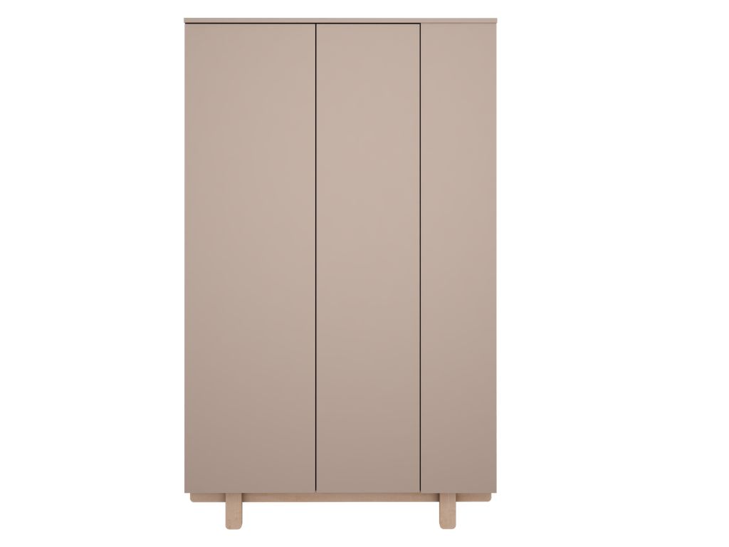 Designová šatní skříň s otevřeným regálem BASIC mocca (obrázek 6)