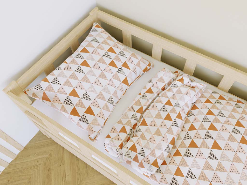 Bavlněné povlečení GEOMETRIE - BÉŽOVÁ na jednolůžko (obrázek 3)