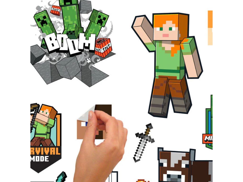 Nalepovací dekorace MINECRAFT do dětského pokoje (obrázek 3)