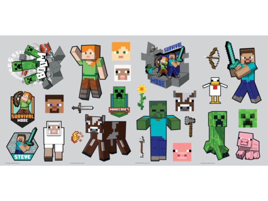 Nalepovací dekorace MINECRAFT do dětského pokoje (obrázek 5)