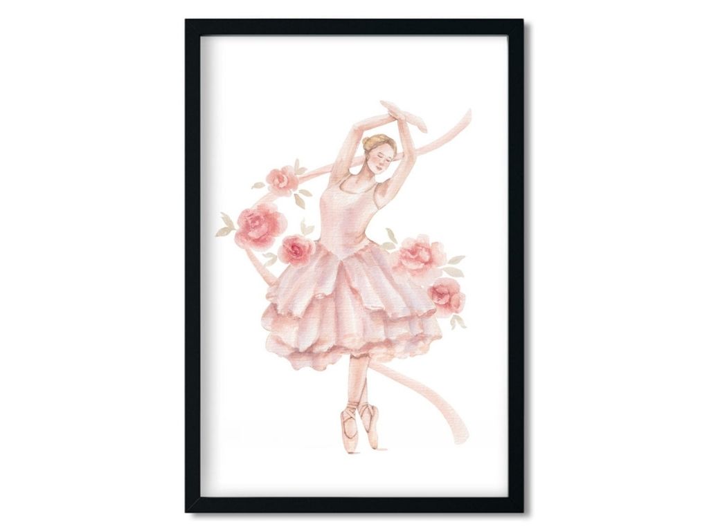 Plakát na stěnu do dětského pokoje BALERINA Rozměr: 40 x 50 cm