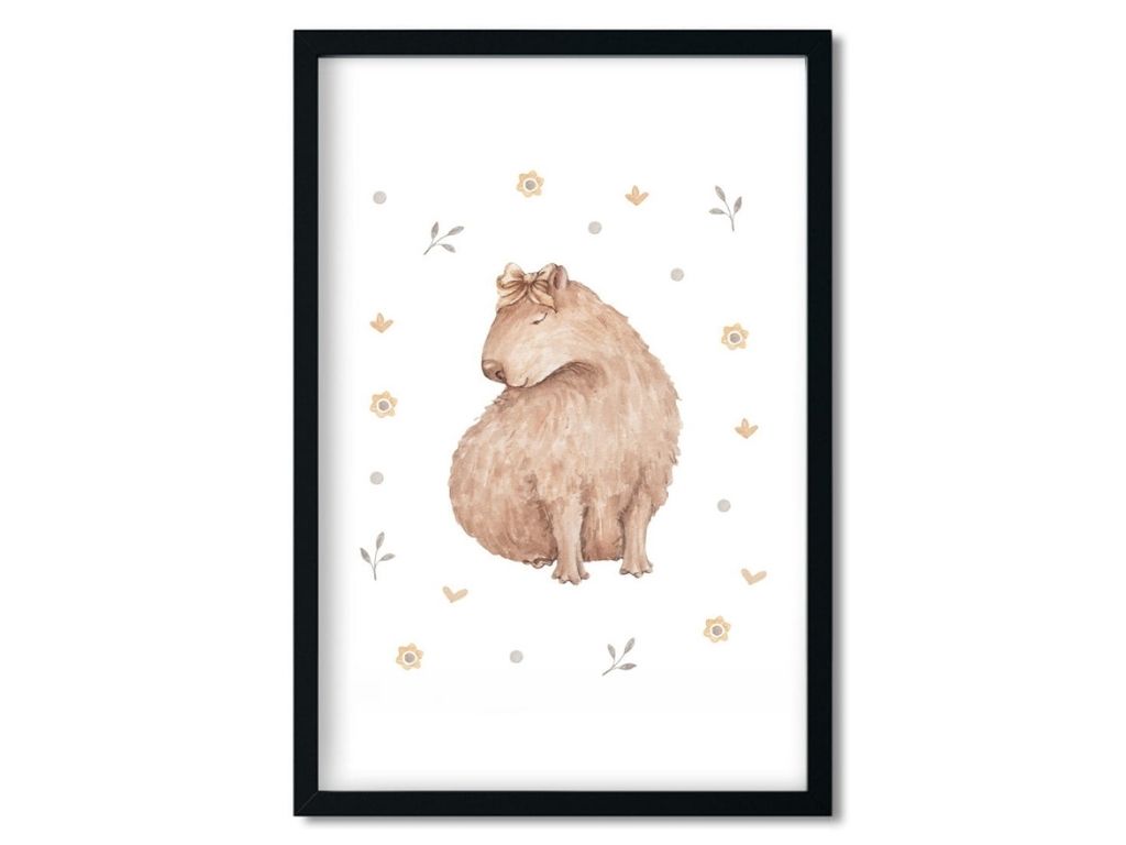Levně Dětský plakát na zeď CAPYBARA Rozměr: 20 x 30 cm