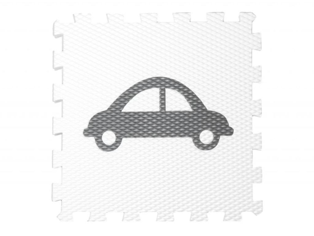 Levně Pěnová hrací podlaha AUTO do dětského pokoje Zvolte barvu: Bílá s šedým