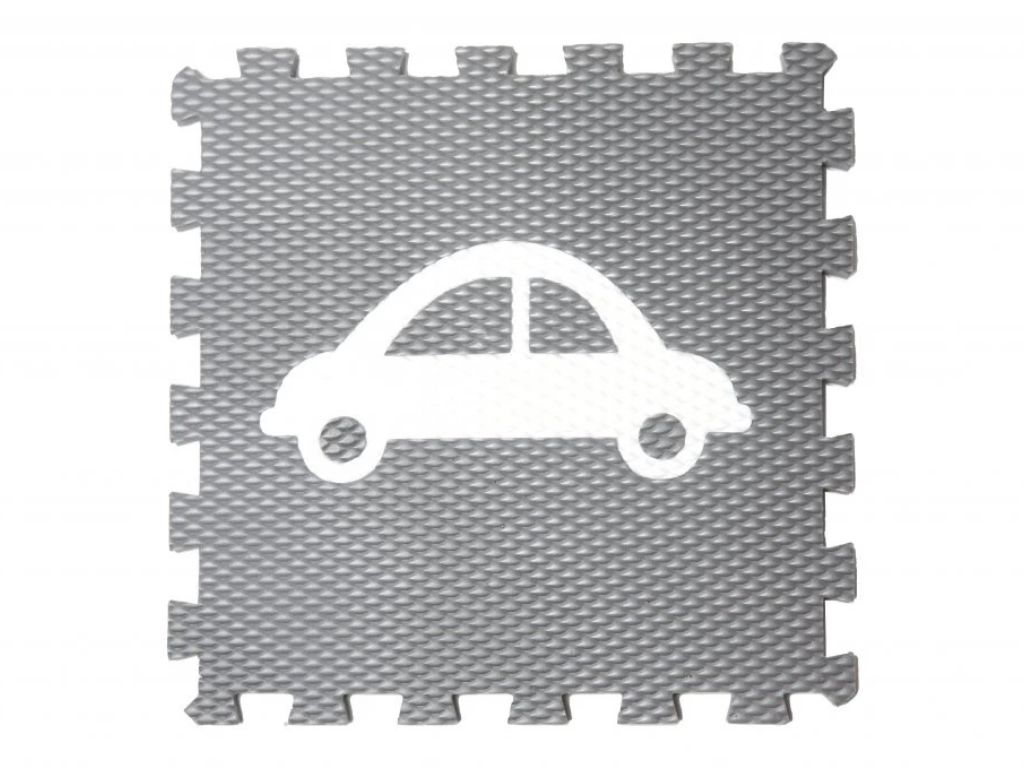 Levně Pěnová hrací podlaha AUTO do dětského pokoje Zvolte barvu: Šedá s bílým