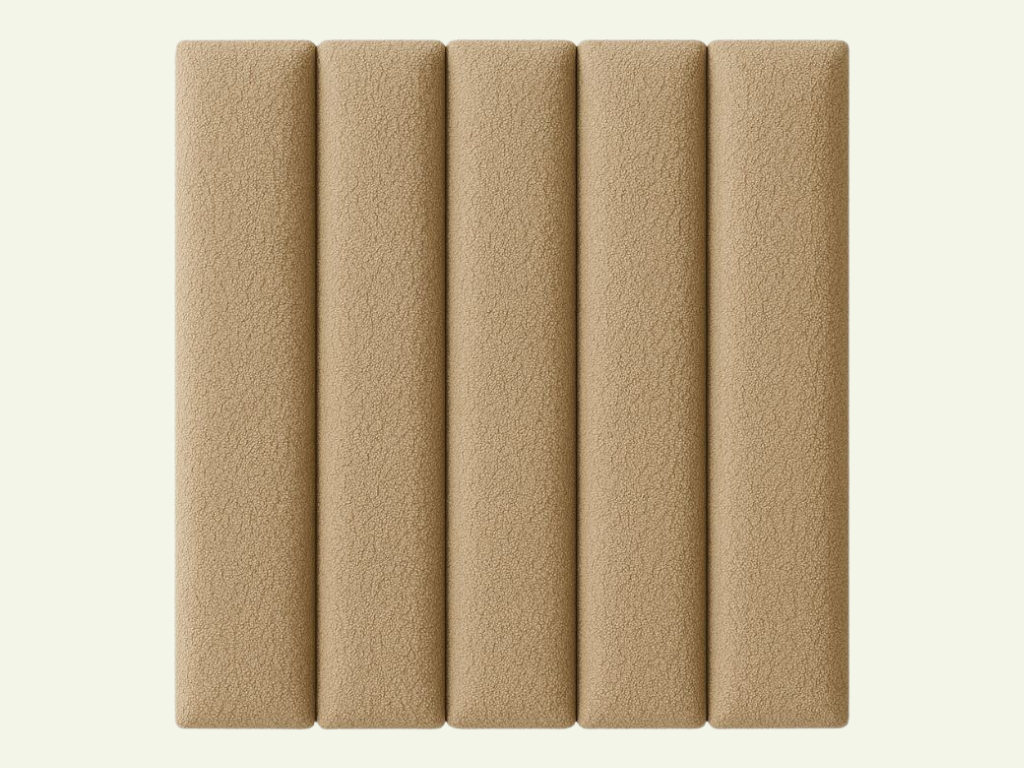 Rovný čalouněný panel na zeď BOUCLÉ Zvolte barvu: Krémová, Zvolte rozměr: 20x100 cm, Uchycení na zeď: Bez uchycení (možnost použití lepidla) (obrázek 3)