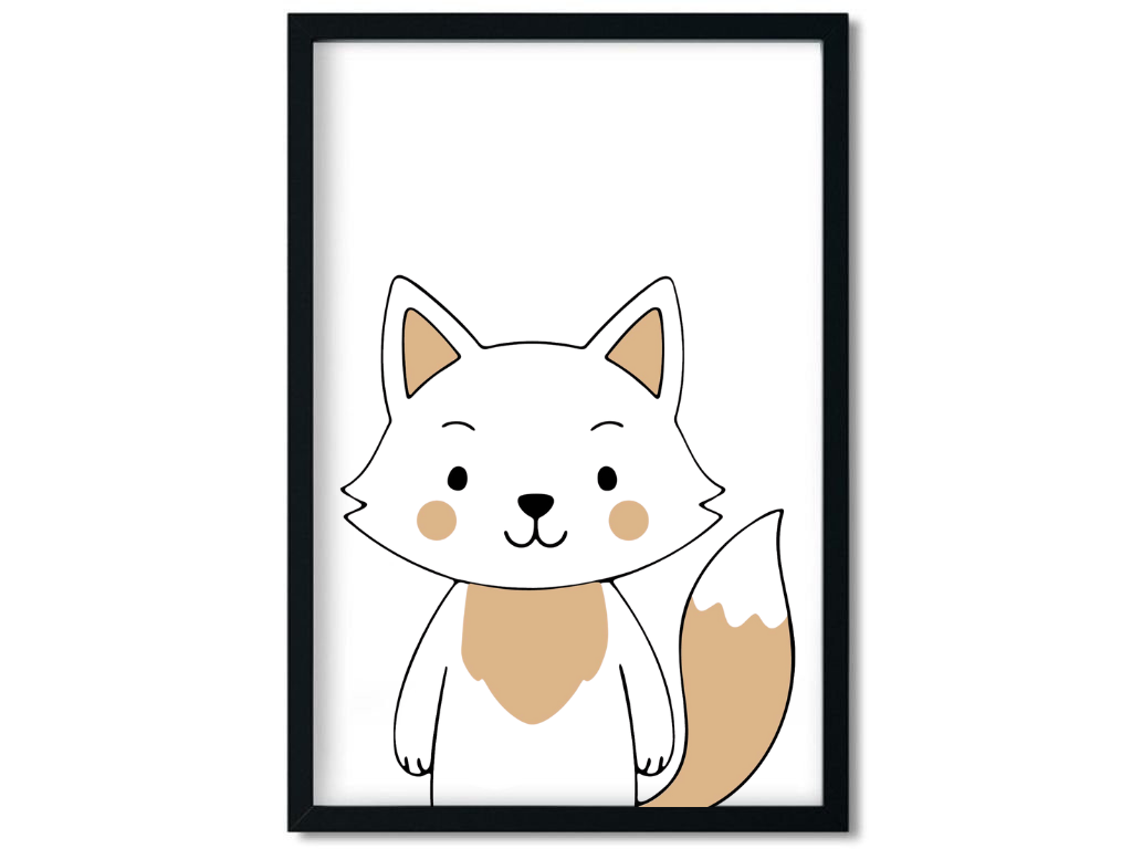 Levně Benlemi Plakát na stěnu LIŠKA do dětského pokoje Zvolte rozměr: 30x42 cm (A3)