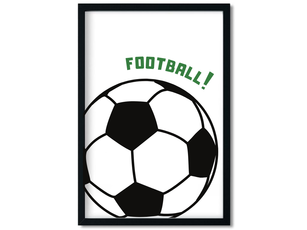 Levně Benlemi Plakát FOTBALOVÝ BALÓN do dětského pokoje Zvolte rozměr: 30x42 cm (A3)