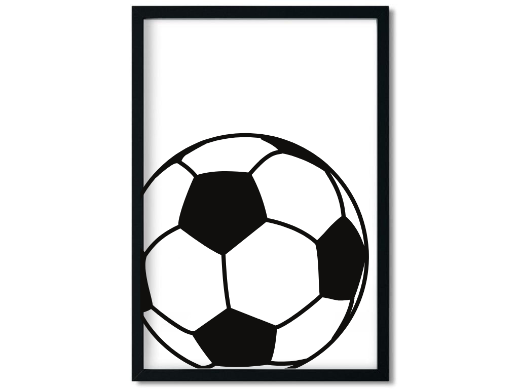Benlemi Plakát na stěnu FOTBALOVÝ BALÓN do dětského pokoje Zvolte rozměr: 30x42 cm (A3)