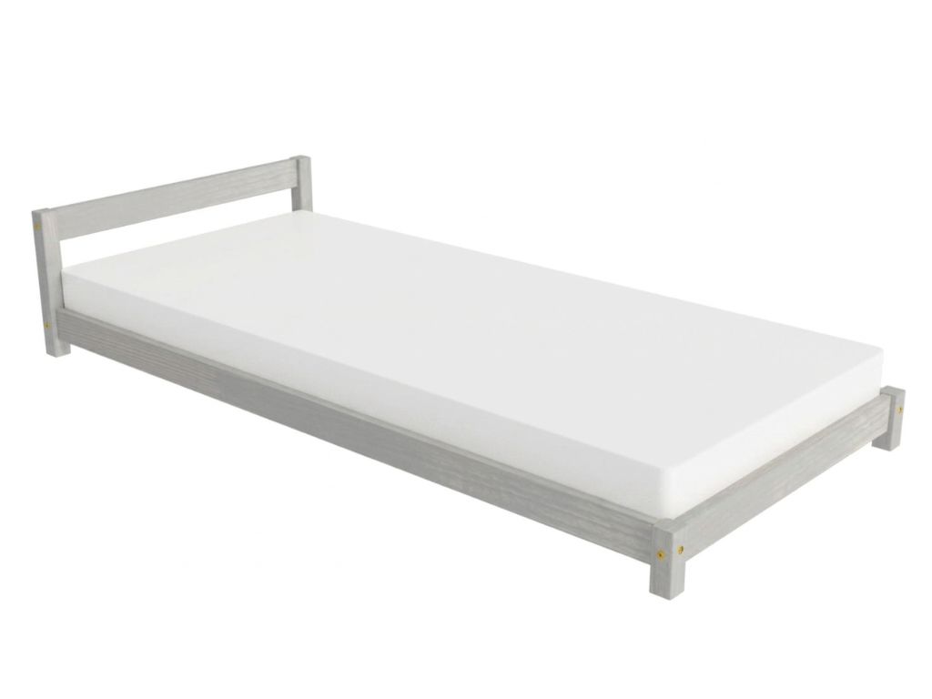 Levně Benlemi Dětská jednolůžková postel s čelem LUCKY Zvolte barvu: Světle šedá, Zvolte rozměr: 120x180 cm, Zvolte zábranu: S otevřeným vstupem