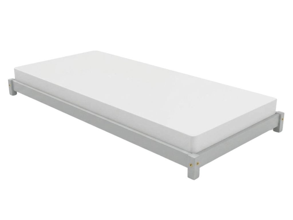 Levně Benlemi Dřevěné dětské jednolůžko LUCKY Zvolte barvu: Světle šedá, Zvolte rozměr: 120x180 cm, Zvolte zábranu: S otevřeným vstupem