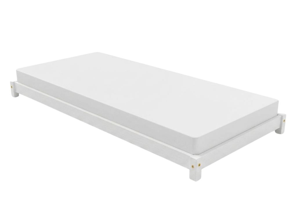 Levně Benlemi Dřevěné dětské jednolůžko LUCKY Zvolte barvu: Bílá, Zvolte rozměr: 80x190 cm, Zvolte zábranu: S otevřeným vstupem