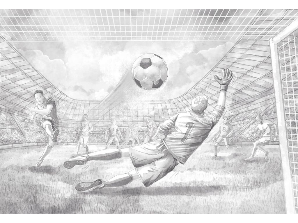 Levně Velkoplošná tapeta mural FOTBAL do dětského pokoje