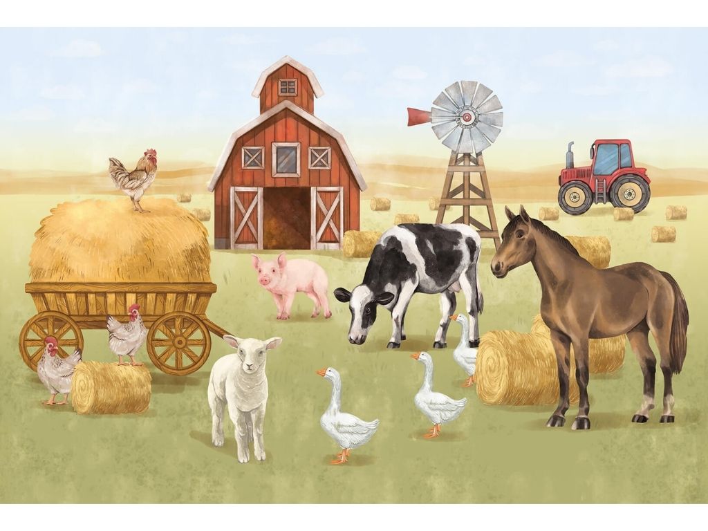 Levně Dětský nástěnný mural FARMA