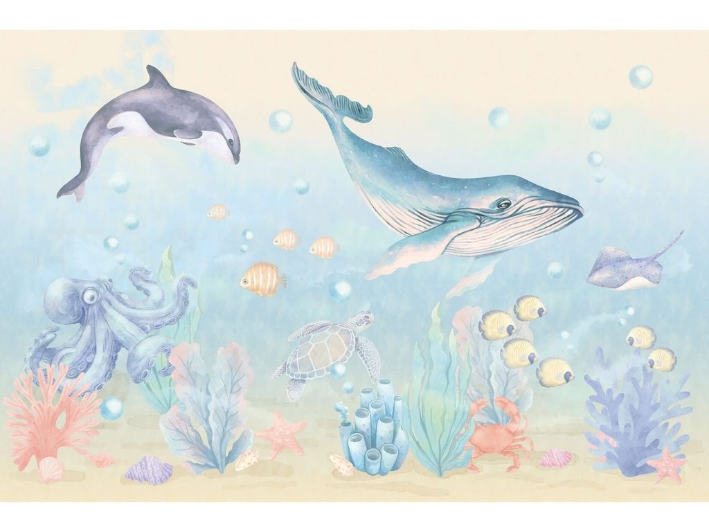 Levně Velkoplošná tapeta mural OCEÁN do dětského pokoje