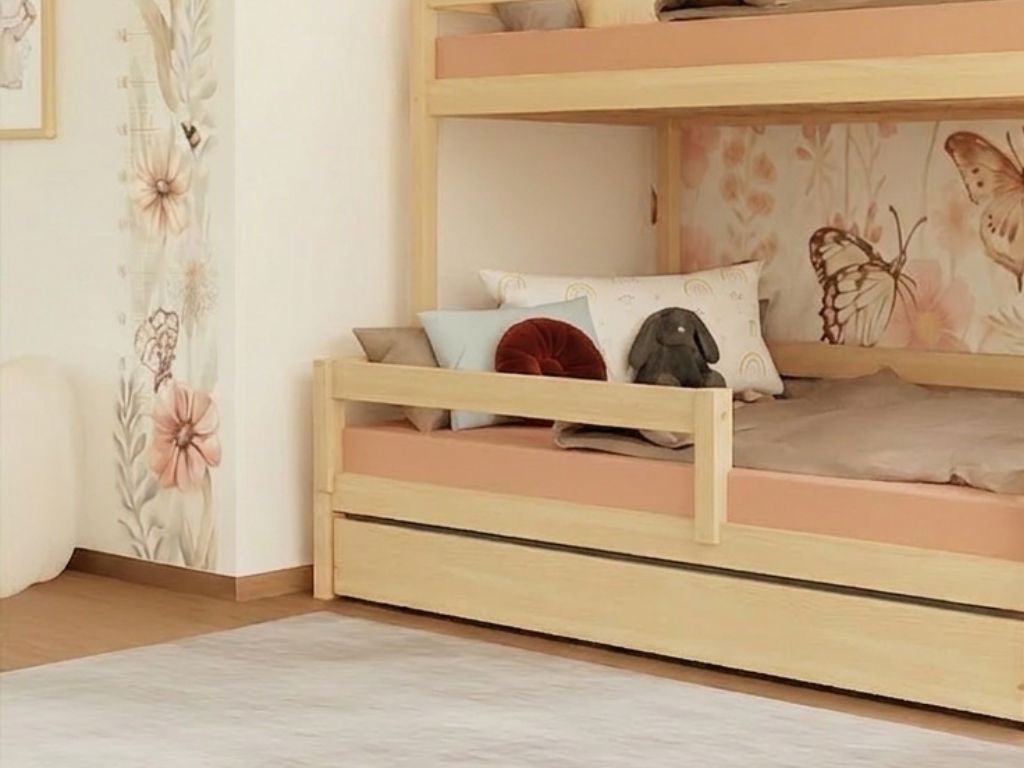 Benlemi Patrová postel LUCKY s úložnými schody 90x200, 120x200 cm Zvolte barvu: Nelakovaná, Zvolte šuplík: Bez šuplíku, Zvolte stranu: Vpravo (obrázek 10)