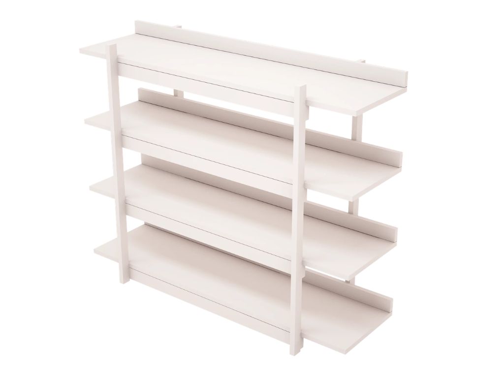 Dřevěná nástěná knihovna FRAME kašmírová (obrázek 4)