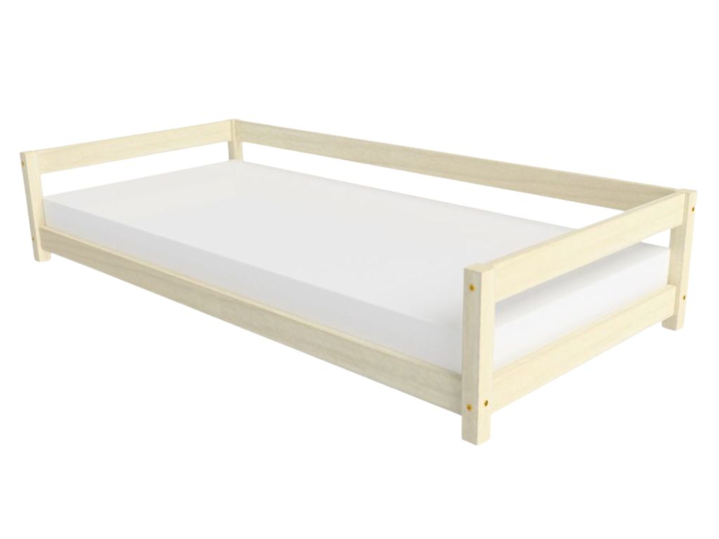 Levně Benlemi Dětská postel LUCKY se zábranou Zvolte barvu: Nelakovaná, Zvolte rozměr: 120x180 cm, Zvolte zábranu: S otevřeným vstupem