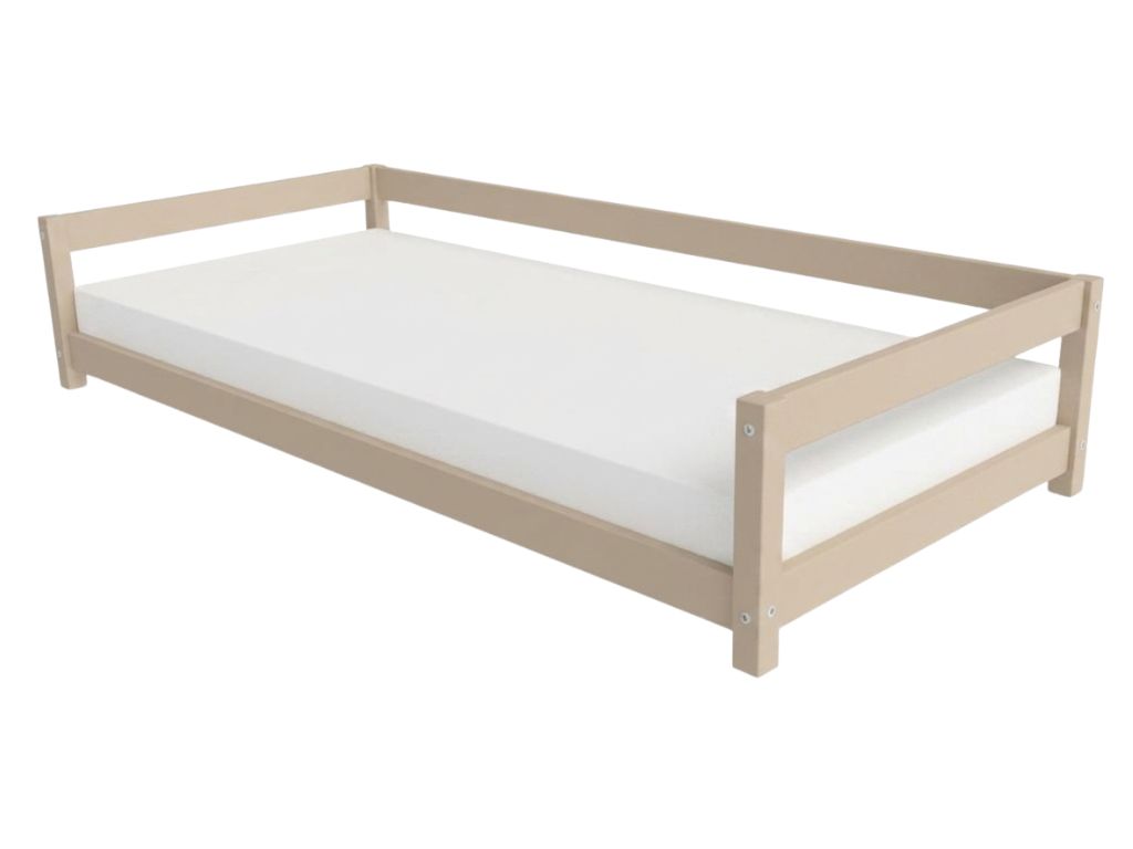 Levně Benlemi Dětská postel LUCKY se zábranou Zvolte barvu: Béžová, Zvolte rozměr: 120x180 cm, Zvolte zábranu: S otevřeným vstupem