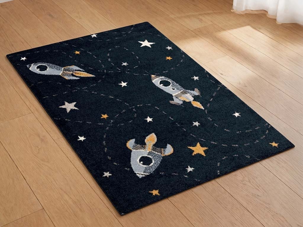 Koberec do dětského pokoje RAKETY Zvolte rozměr: 120x170 cm