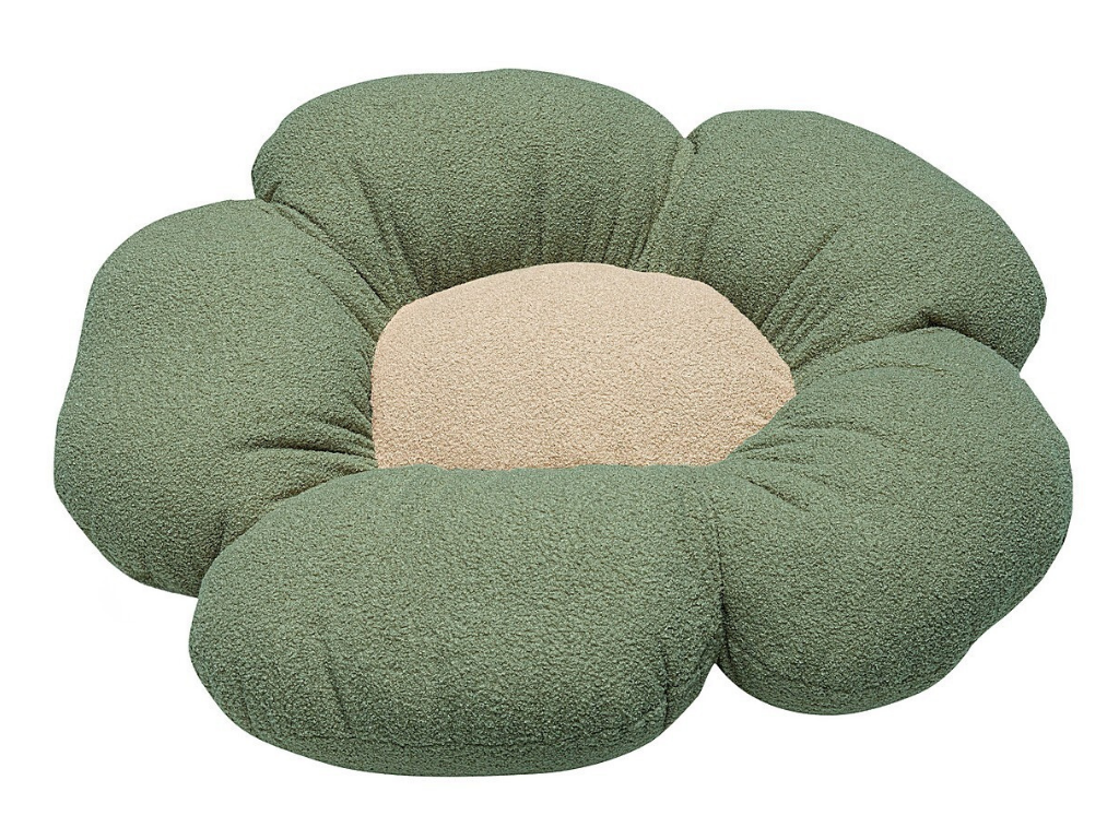 Sedací puf ZELENÝ do dětského pokoje BOUCLÉ