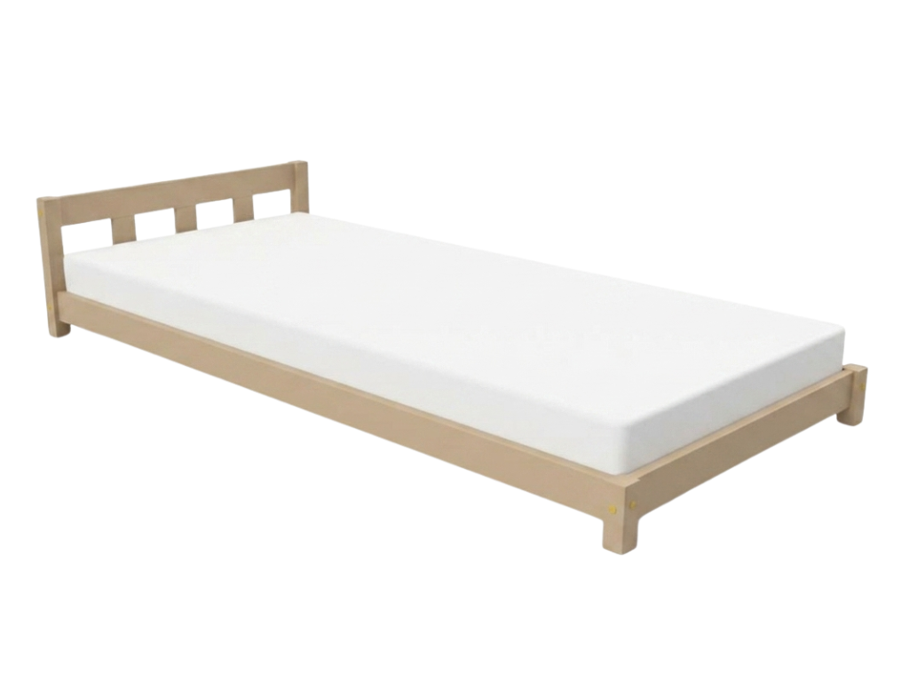 Benlemi Jednolůžková postel Plotty s jedním čelem Zvolte barvu: Béžová, Zvolte rozměr: 140x200 cm, Zvolte zábranu: S otevřeným vstupem