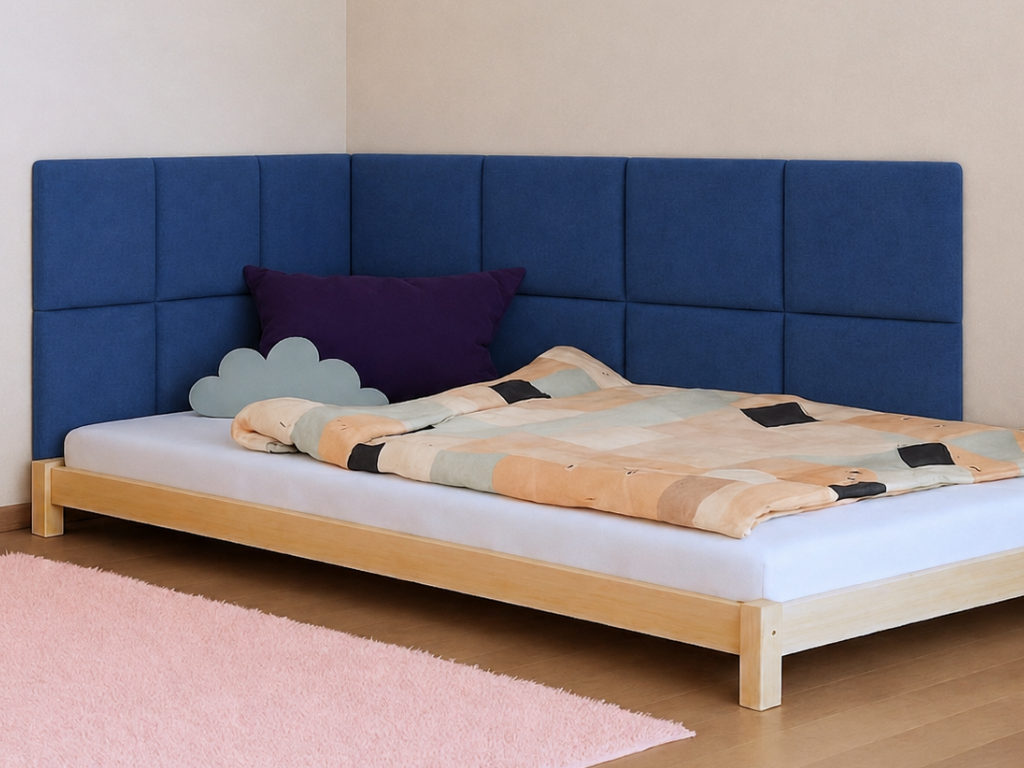Čtvercové čalouněné panely na zeď VELUR Zvolte barvu: Smetanová, Zvolte rozměr: 30x30 cm, Uchycení na zeď: Bez uchycení (možnost použití lepidla)