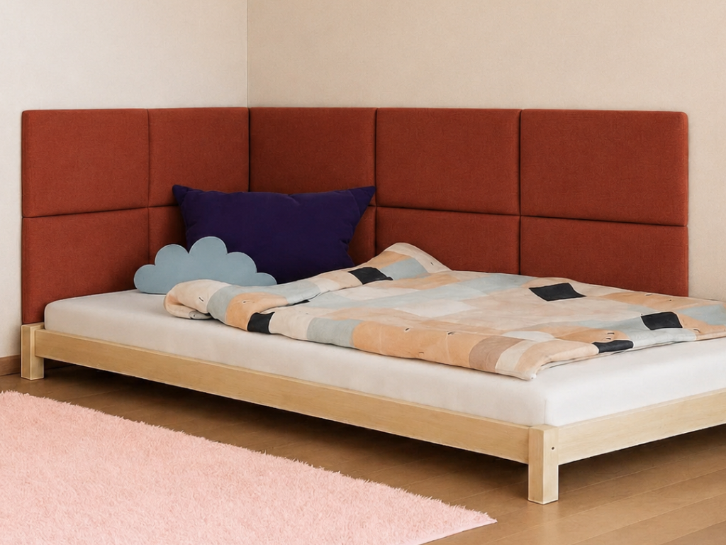 Obdélníkové čalouněné panely na zeď VELUR Zvolte barvu: Smetanová, Zvolte rozměr: 30x40 cm, Uchycení na zeď: Bez uchycení (možnost použití lepidla)