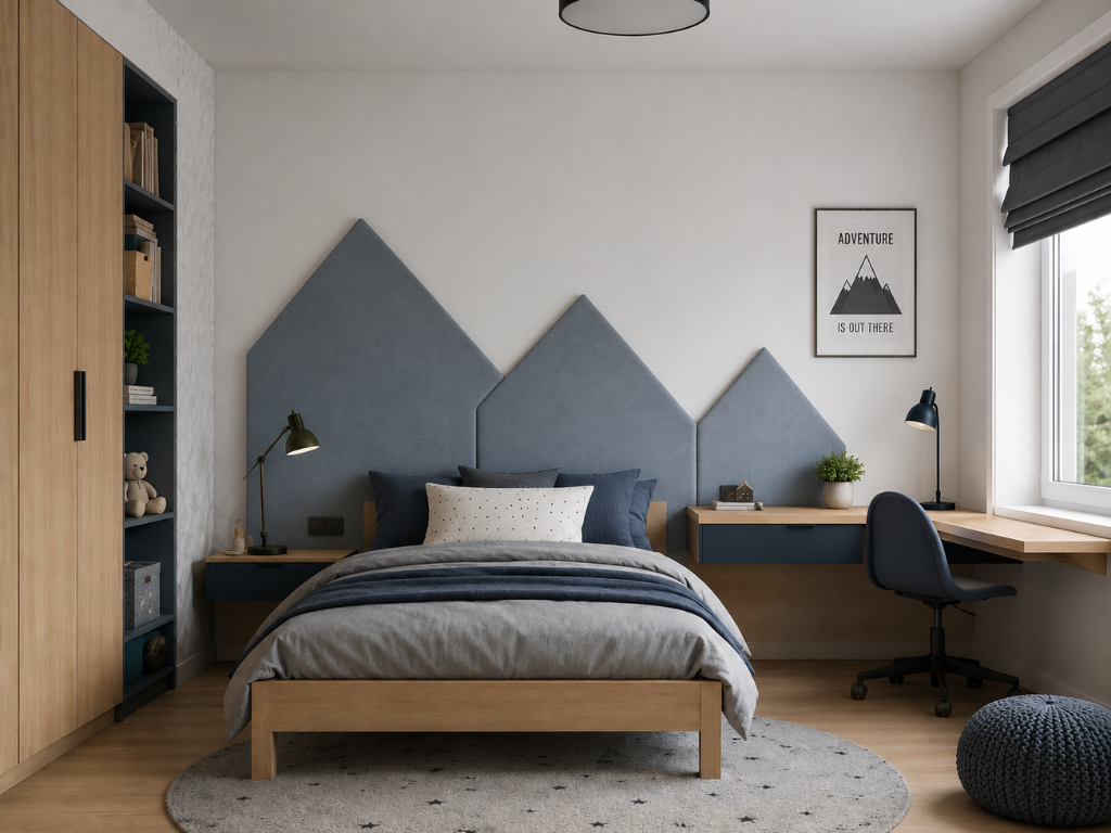Čalouněný panel na zeď HORY - levá strana PLYŠ Zvolte barvu: Smetanová, Zvolte rozměr: 100x140 cm, Uchycení na zeď: Bez uchycení (možnost použití lep… (obrázek 6)