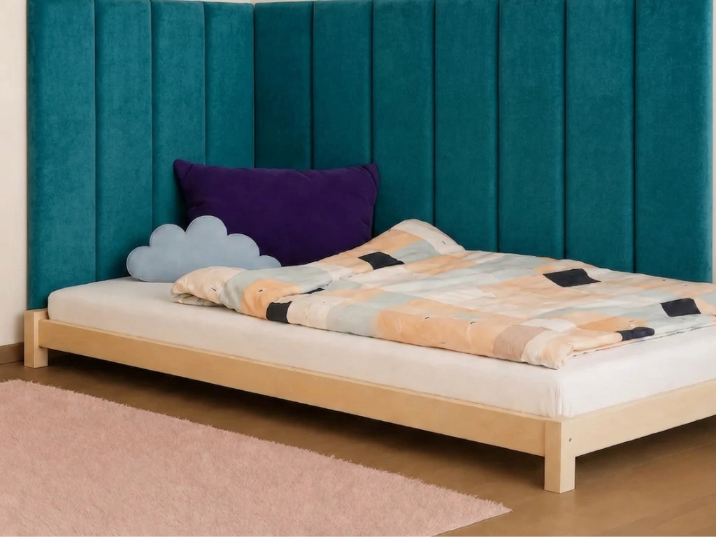 Rovný čalouněný panel na zeď VELVET extra dlouhý Zvolte barvu: Krémová, Zvolte rozměr: 20x140 cm, Uchycení na zeď: Bez uchycení (možnost použití lepi…