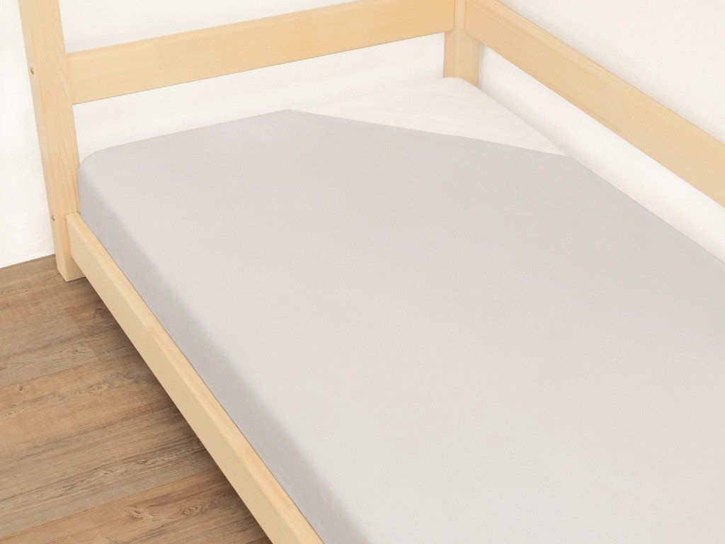 Levně Benlemi Jednolůžkové prostěradlo JERSEY z bavlny Zvolte barvu: Šedá, Zvolte rozměr: 120 x 160 cm