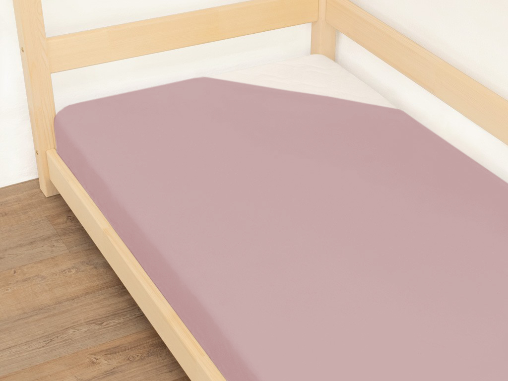 Levně Benlemi Jednolůžkové prostěradlo JERSEY z bavlny Zvolte barvu: Starorůžová, Zvolte rozměr: 120 x 160 cm