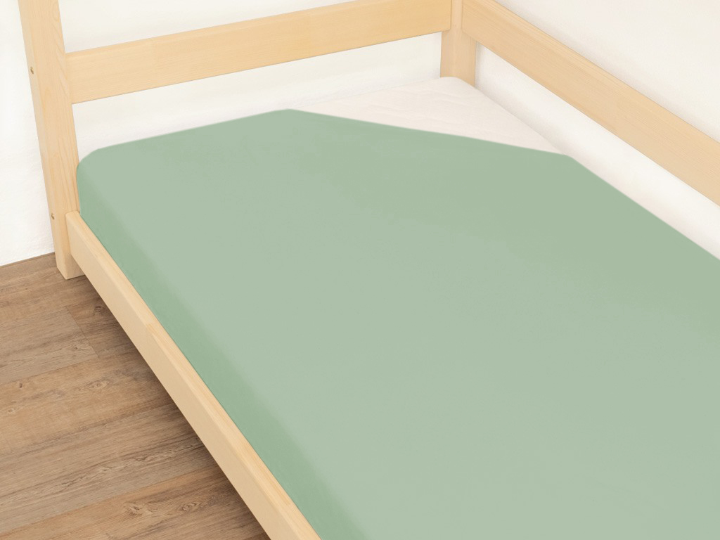 Levně Benlemi Jednolůžkové prostěradlo JERSEY z bavlny Zvolte barvu: Lesní zelená, Zvolte rozměr: 120 x 160 cm